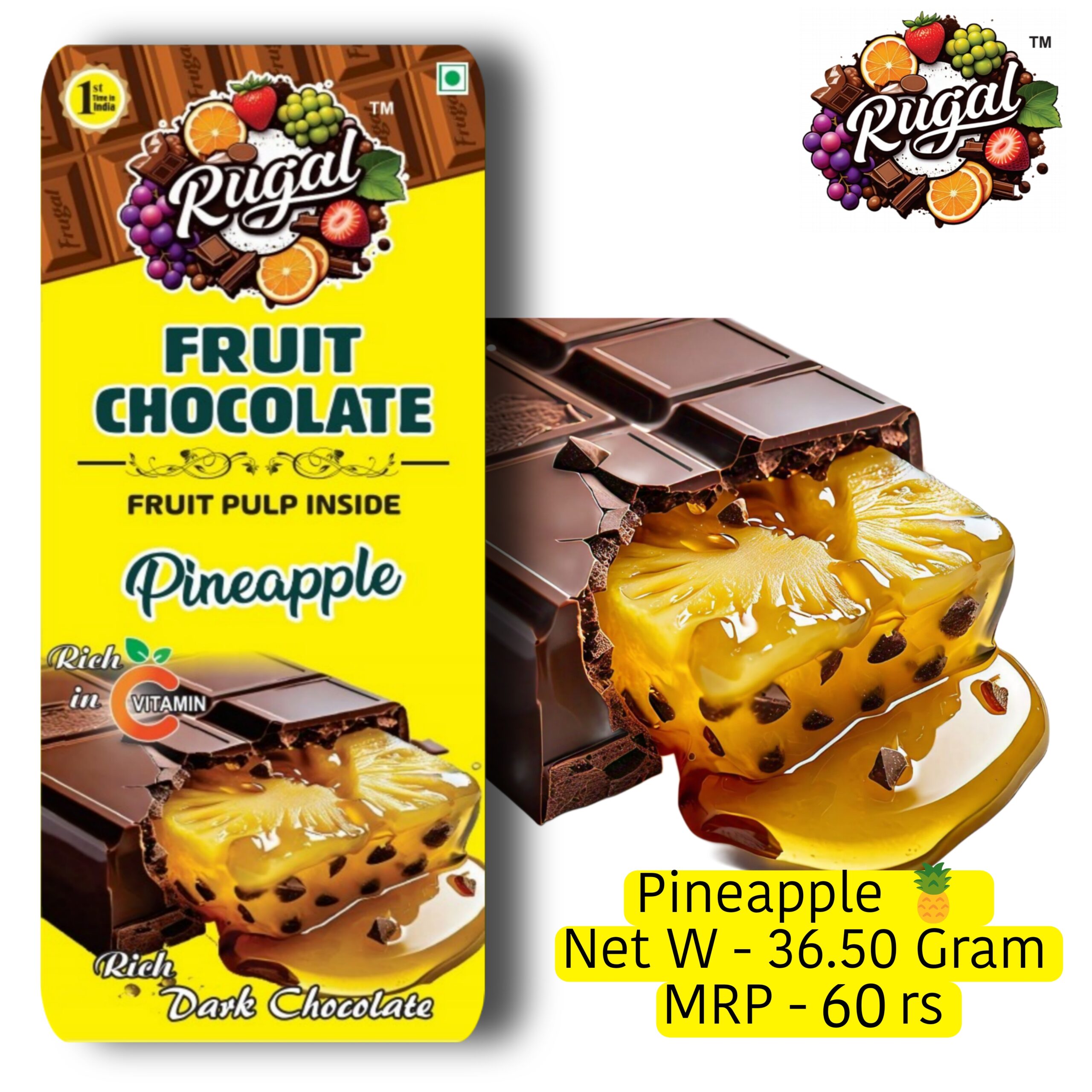 Pineapple Fruit Chocolate ( Medium Size )