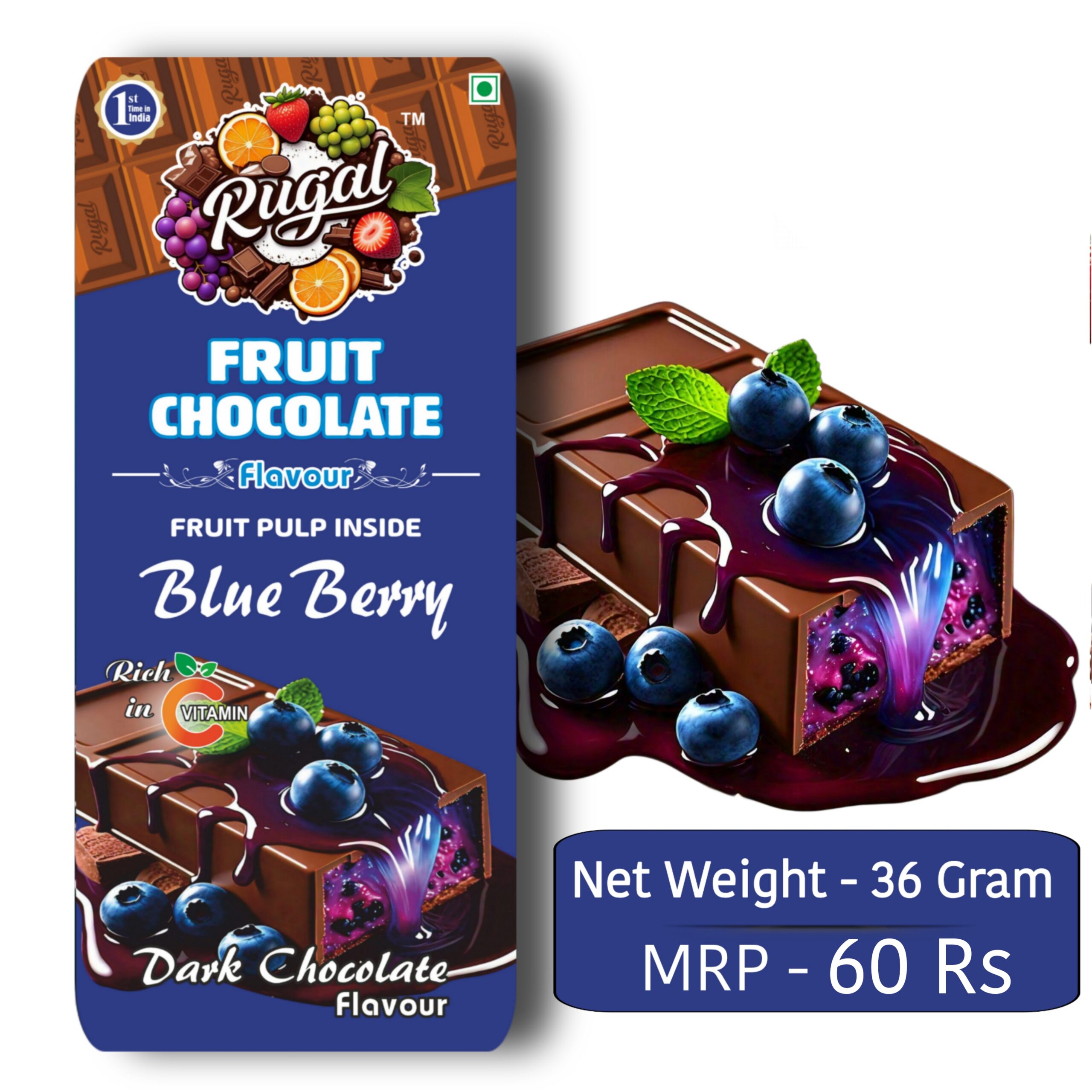 Blueberry Fruit Chocolate ( 36 Gm )